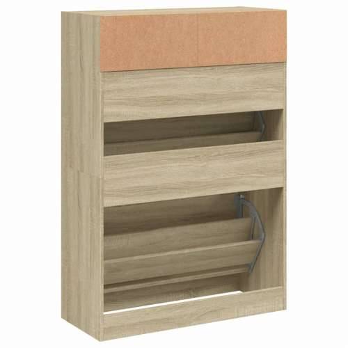 Ormarić za cipele s 2 ladice boja hrasta 80 x 34 x 116 cm - sonoma hrast 1 80 cm Cijena