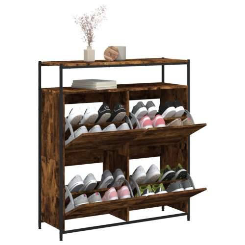Ormarić za cipele s 4 ladice boja hrasta 100x34x112 cm - Dimljeni hrast 1 100 cm Cijena