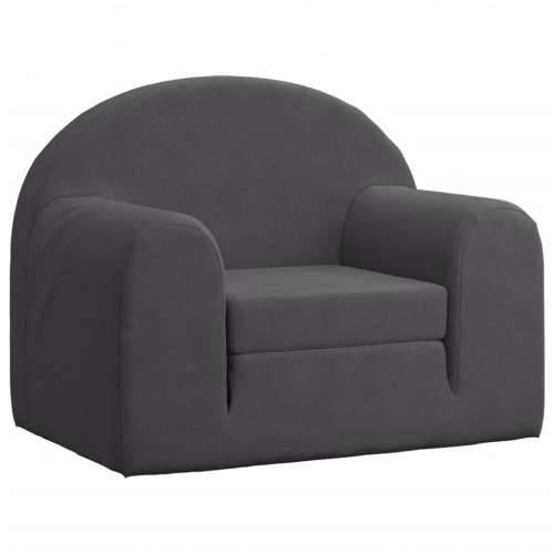 Dječji kauč na razvlačenje antracit mekani plišani - Antracit Sofa Cijena