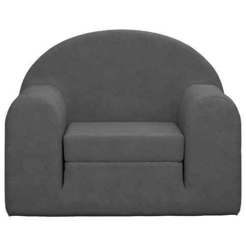 Dječji kauč na razvlačenje antracit mekani plišani - Antracit Sofa Cijena