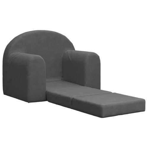 Dječji kauč na razvlačenje antracit mekani plišani - Antracit Sofa Cijena