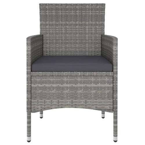 Vrtna garnitura - 5-dijelni vrtni blagovaonski set poliratan i drvo bagrema sivi - Smeđa i siva 80 x 80 x 75 cm 5 Cijena