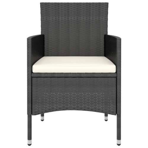 Vrtna garnitura - 4-dijelni vrtni blagovaonski set poliratan i drvo bagrema crni Smeđa i crna 120 x 120 x 75 cm 5 Cijena