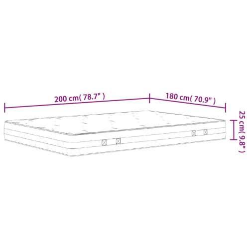 Madrac s džepičastim oprugama srednje čvrst 180 x 200 cm - 180 x 200 cm 1 Cijena