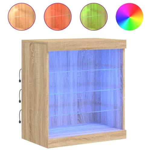 Komoda s LED svjetlima boja hrasta sonome 60,5x37x67 cm - sonoma hrast 1 Cijena