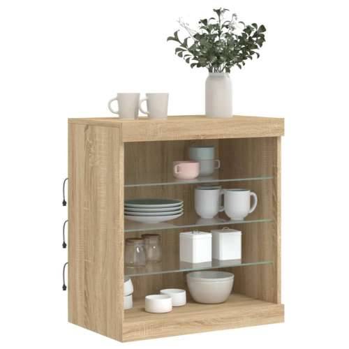 Komoda s LED svjetlima boja hrasta sonome 60,5x37x67 cm - sonoma hrast 1 Cijena