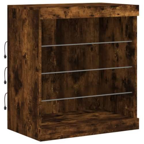 Komoda s LED svjetlima boja dimljenog hrasta 60,5x37x67 cm - Dimljeni hrast 1 Cijena