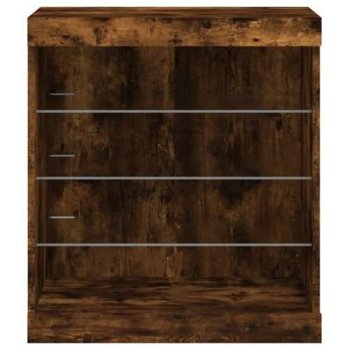 Komoda s LED svjetlima boja dimljenog hrasta 60,5x37x67 cm - Dimljeni hrast 1 Cijena