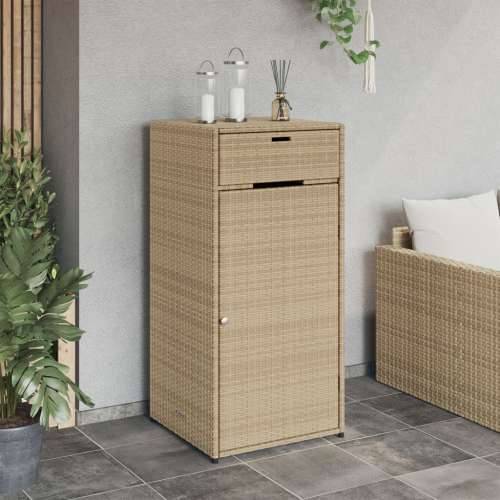 Vrtni ormarić za pohranu bež 55x55x111 cm od poliratana Bež 55 x 55 x 111 cm Cijena