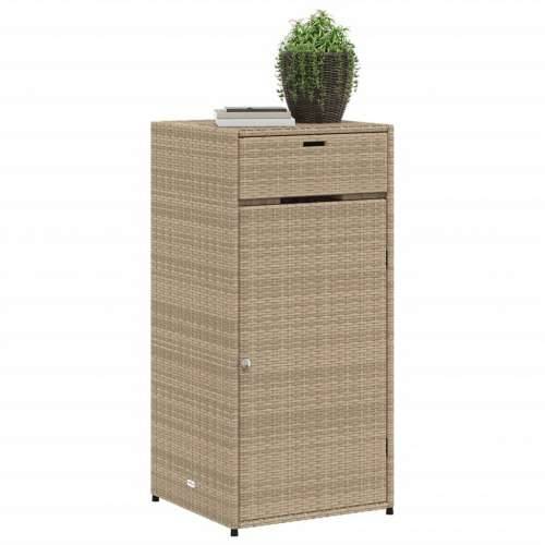 Vrtni ormarić za pohranu bež 55x55x111 cm od poliratana Bež 55 x 55 x 111 cm Cijena
