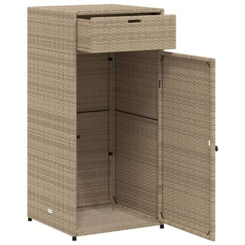 Vrtni ormarić za pohranu bež 55x55x111 cm od poliratana Bež 55 x 55 x 111 cm Cijena