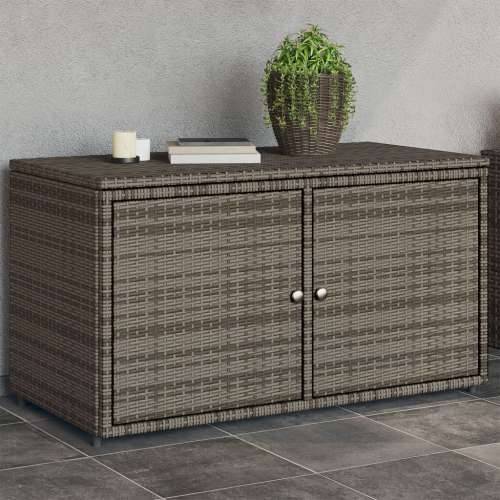 Vrtni ormarić za pohranu sivi 110x55x60,5 cm od poliratana - Siva Cijena