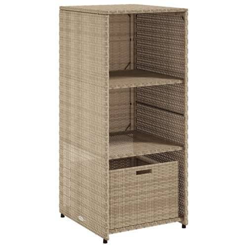 Vrtni ormarić za pohranu bež 50 x 55 x 115 cm od poliratana - Bež Cijena