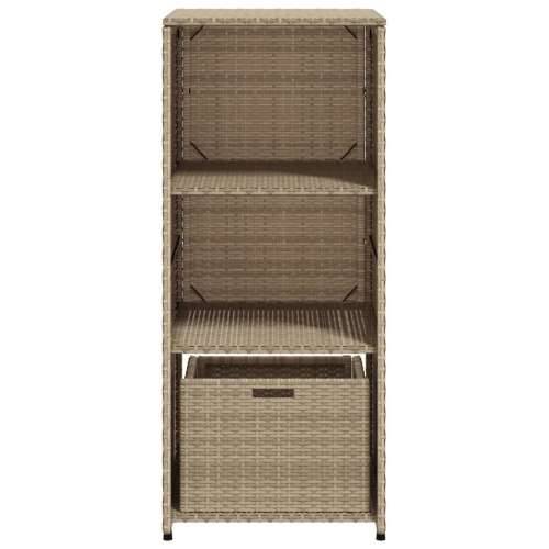 Vrtni ormarić za pohranu bež 50 x 55 x 115 cm od poliratana - Bež Cijena