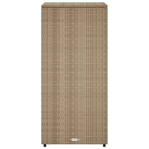 Vrtni ormarić za pohranu bež 50 x 55 x 115 cm od poliratana - Bež Cijena