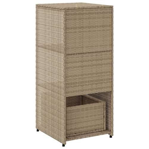 Vrtni ormarić za pohranu bež 50 x 55 x 115 cm od poliratana - Bež Cijena