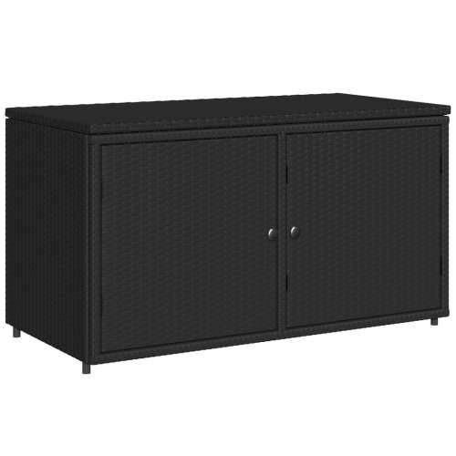 Vrtni ormarić za pohranu crni 110 x 55 x 60,5 cm od poliratana - Crna Cijena