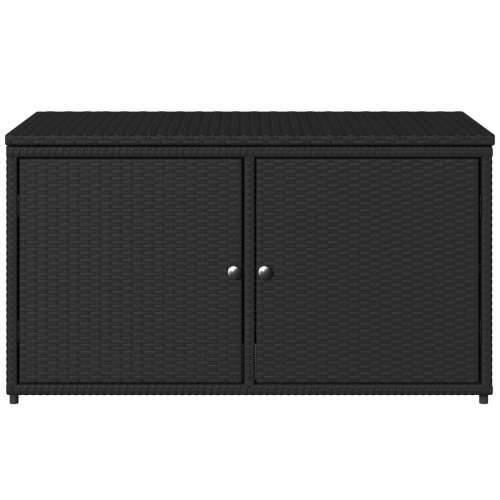 Vrtni ormarić za pohranu crni 110 x 55 x 60,5 cm od poliratana - Crna Cijena