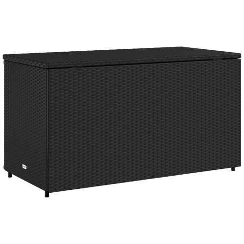 Vrtni ormarić za pohranu crni 110 x 55 x 60,5 cm od poliratana - Crna Cijena