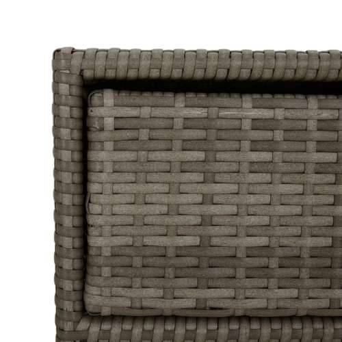 Vrtni ormarić za pohranu sivi 55x59x80 cm od poliratana - Siva 55 x 59 x 80 cm Cijena
