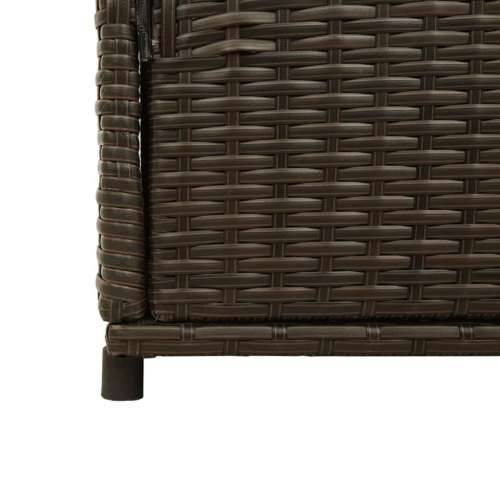 Vrtni ormarić za pohranu smeđi 105x55x113 cm od poliratana - Smeđa 105 x 55 x 113 cm Cijena