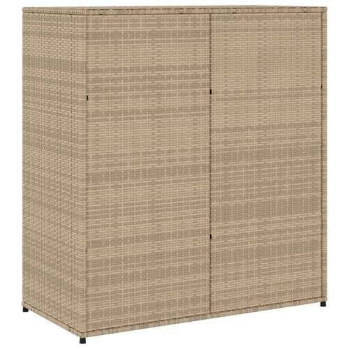 Vrtni ormarić za pohranu bež 105x55x113 cm od poliratana - Bež 105 x 55 x 113 cm Cijena