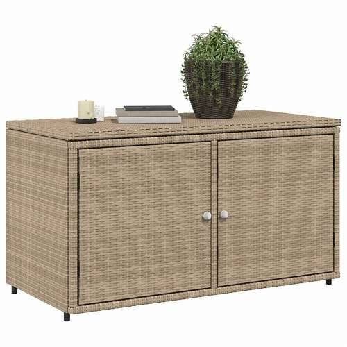 Vrtni ormarić za pohranu bež 110x55x60,5 cm od poliratana - Bež Cijena