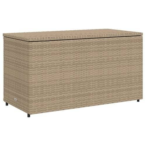 Vrtni ormarić za pohranu bež 110x55x60,5 cm od poliratana - Bež Cijena