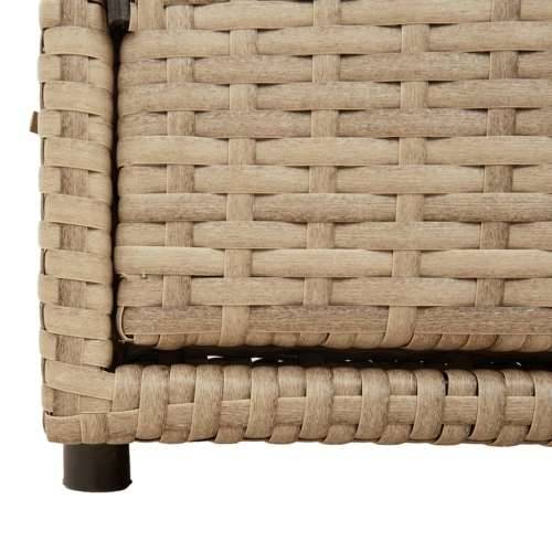 Vrtni ormarić za pohranu bež 110x55x60,5 cm od poliratana - Bež Cijena