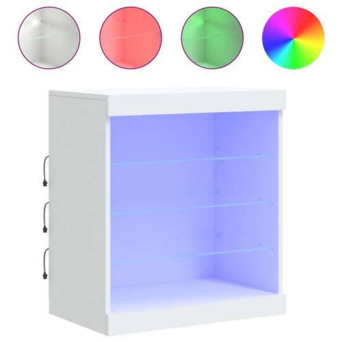 Komoda s LED svjetlima bijela 60,5 x 37 x 67 cm - Bijela 1 Cijena