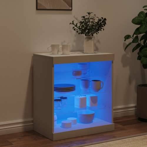Komoda s LED svjetlima bijela 60,5 x 37 x 67 cm - Bijela 1 Cijena