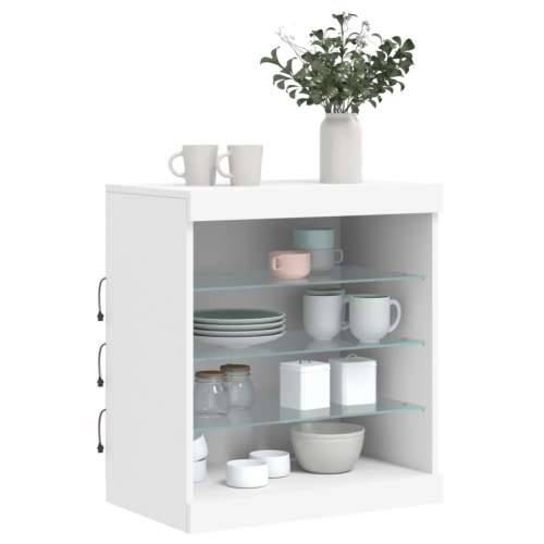 Komoda s LED svjetlima bijela 60,5 x 37 x 67 cm - Bijela 1 Cijena