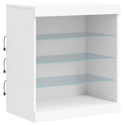 Komoda s LED svjetlima bijela 60,5 x 37 x 67 cm - Bijela 1 Cijena