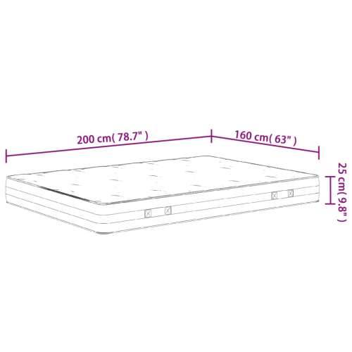 Madrac s džepičastim oprugama srednje čvrst 160 x 200 cm bračni - 160 x 200 cm 1 Cijena