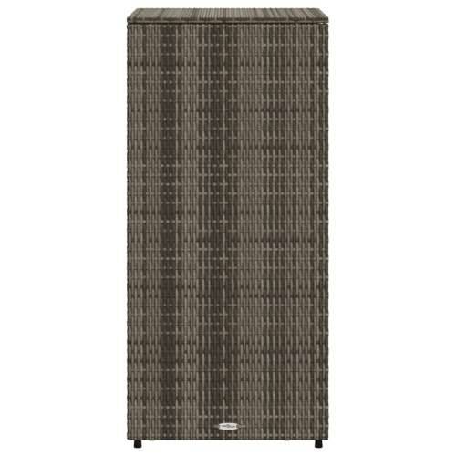 Vrtni ormarić za pohranu sivi 50x55x115 cm od poliratana - Siva Cijena