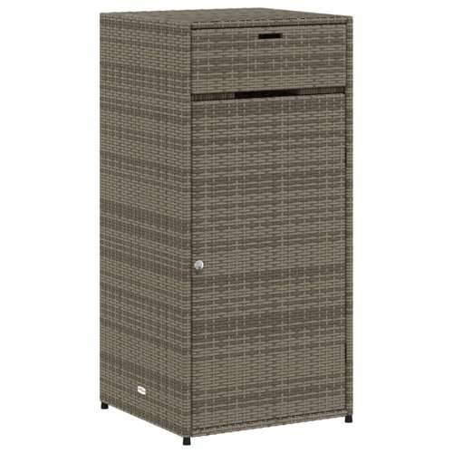 Vrtni ormarić za pohranu sivi 55x55x111 cm od poliratana - Siva 55 x 55 x 111 cm Cijena