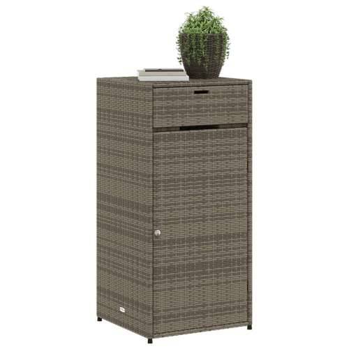 Vrtni ormarić za pohranu sivi 55x55x111 cm od poliratana - Siva 55 x 55 x 111 cm Cijena
