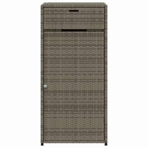 Vrtni ormarić za pohranu sivi 55x55x111 cm od poliratana - Siva 55 x 55 x 111 cm Cijena