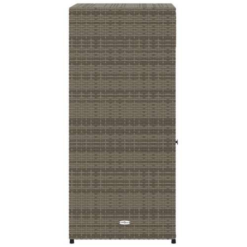 Vrtni ormarić za pohranu sivi 55x55x111 cm od poliratana - Siva 55 x 55 x 111 cm Cijena