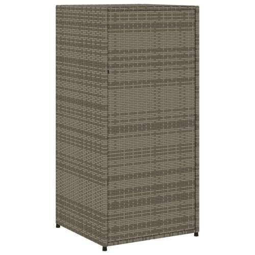 Vrtni ormarić za pohranu sivi 55x55x111 cm od poliratana - Siva 55 x 55 x 111 cm Cijena