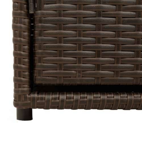 Vrtni ormarić za pohranu smeđi 110x55x60,5 cm od poliratana - Smeđa Cijena
