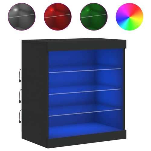 Komoda s LED svjetlima crna 60,5x37x67 cm - Crna 1 Cijena