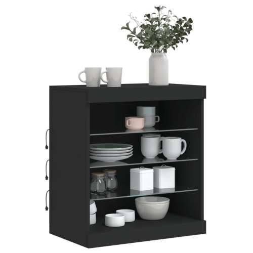 Komoda s LED svjetlima crna 60,5x37x67 cm - Crna 1 Cijena