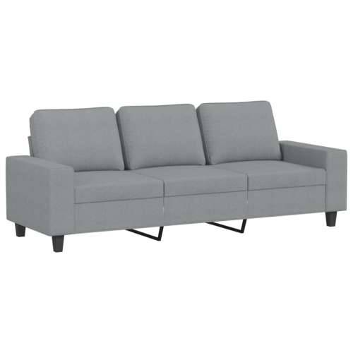 Trosjed s tabureom svjetlosivi 180 cm od tkanine - Svjetlosiva Cijena