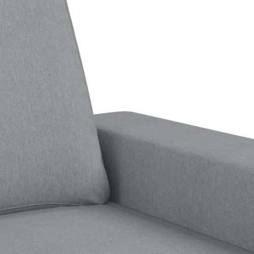 Trosjed s tabureom svjetlosivi 180 cm od tkanine - Svjetlosiva Cijena