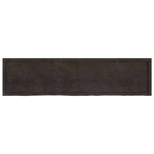 Stolna ploča tamnosmeđa 200x50x(2-6) cm obrađeni masivni hrast - Tamno smeđa 200 x 50 x 6 cm 1 Cijena