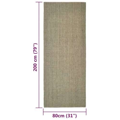 Tepih od sisala za grebanje smeđesivi 80 x 200 cm Cijena