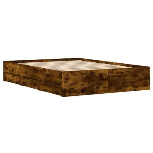 Okvir kreveta s ladicama boja hrasta 120x200 cm - Dimljeni hrast 120 x 200 cm Cijena