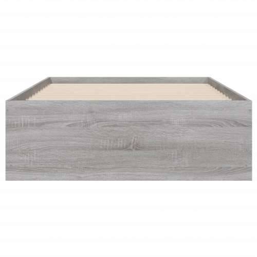 Okvir za krevet s ladicama boja hrasta 100x200 cm drveni - Sivi hrast sonoma 100 x 200 cm Cijena