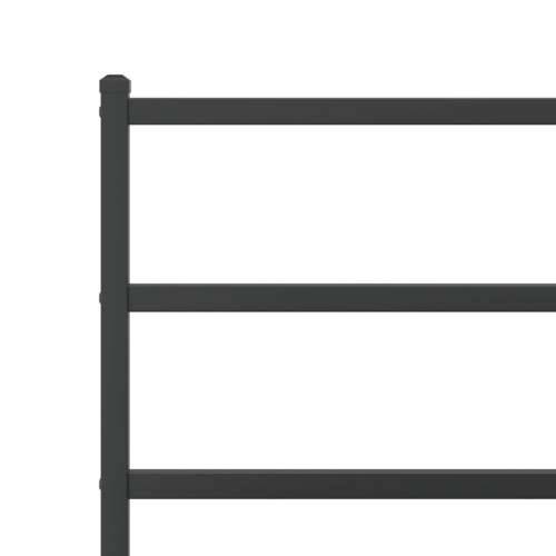 Metalni okvir za krevet s uzglavljem crni 75x190 cm - Crna 75 x 190 cm s uzglavljem Cijena